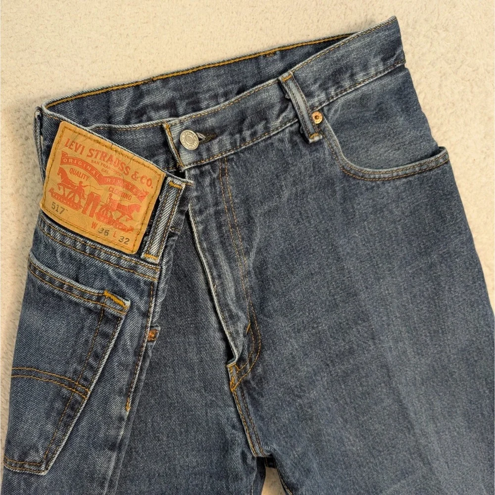 Levis 517 Jeans Mens 36 X 32 Bootcut‎ Denim Western Cowboy Y2K Medium Wash Blue